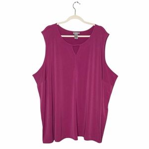 Catherines magenta  sleeveless top with keyhole neckline Size 5X